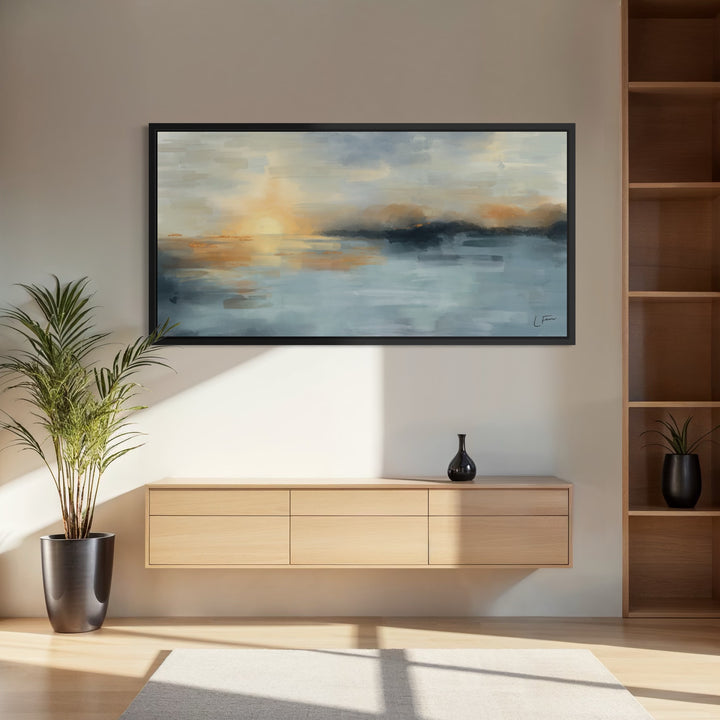 Framed Canvas - Tulum Blue