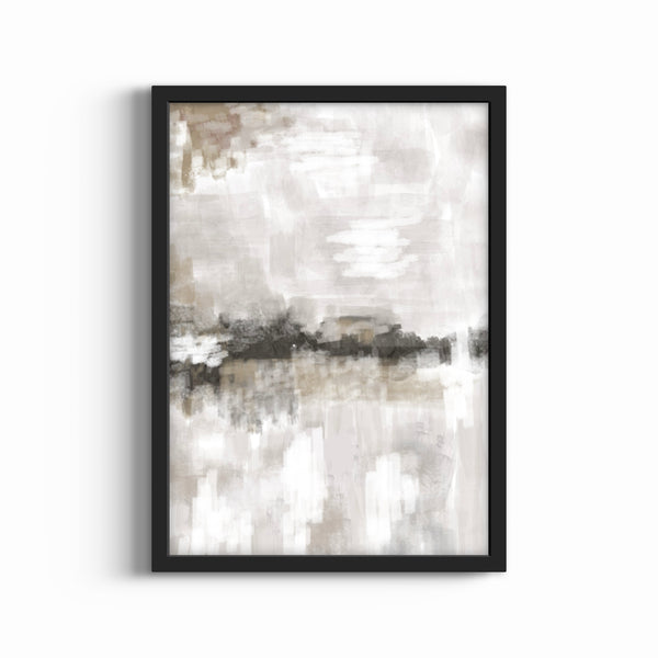 Set of 1 - Abstract Art 'Nude & Grey Clouds'