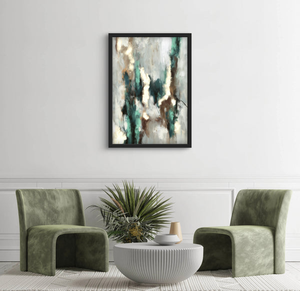 Set of 1 - Abstract Art 'Green Forest'