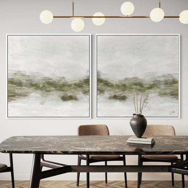 Framed Canvas Set of 2 - Spring Moss