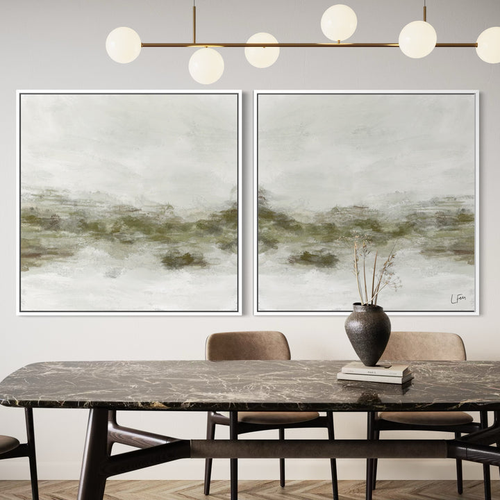 Framed Canvas Set of 2 - Spring Moss
