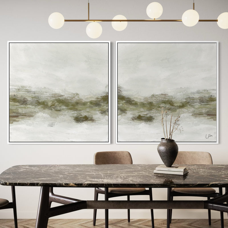 Framed Canvas Set of 2 - Spring Moss