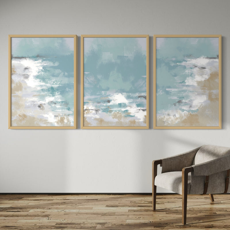 Abstract Art set of 3 prints - Ocean Days