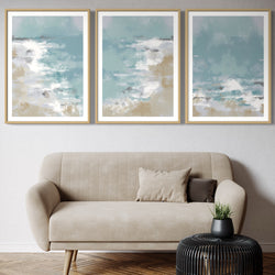 Abstract Art set of 3 prints - Ocean Days