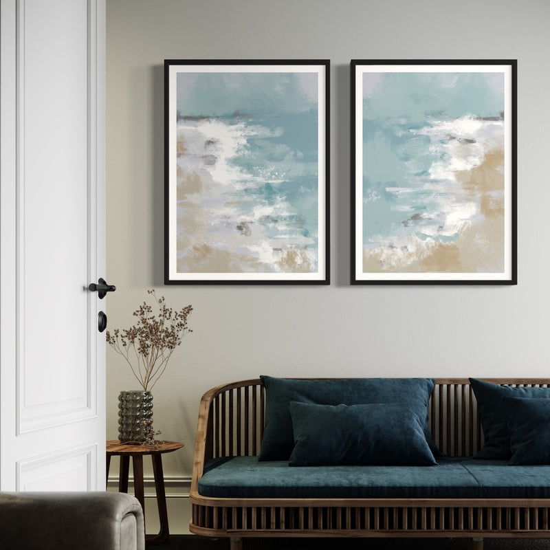 Abstract Art set of 2 prints - Ocean Days