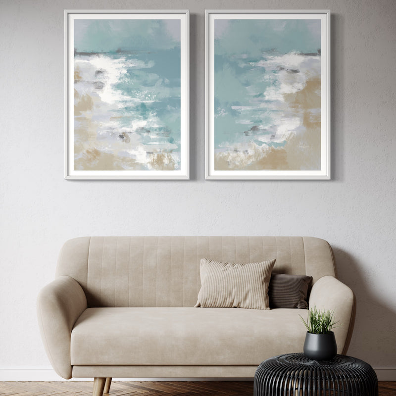 Abstract Art set of 2 prints - Ocean Days