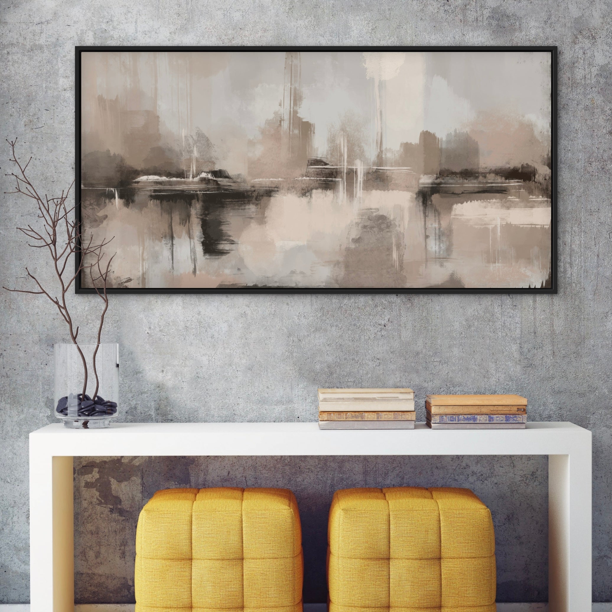 Framed Canvas - Mountain Dusk