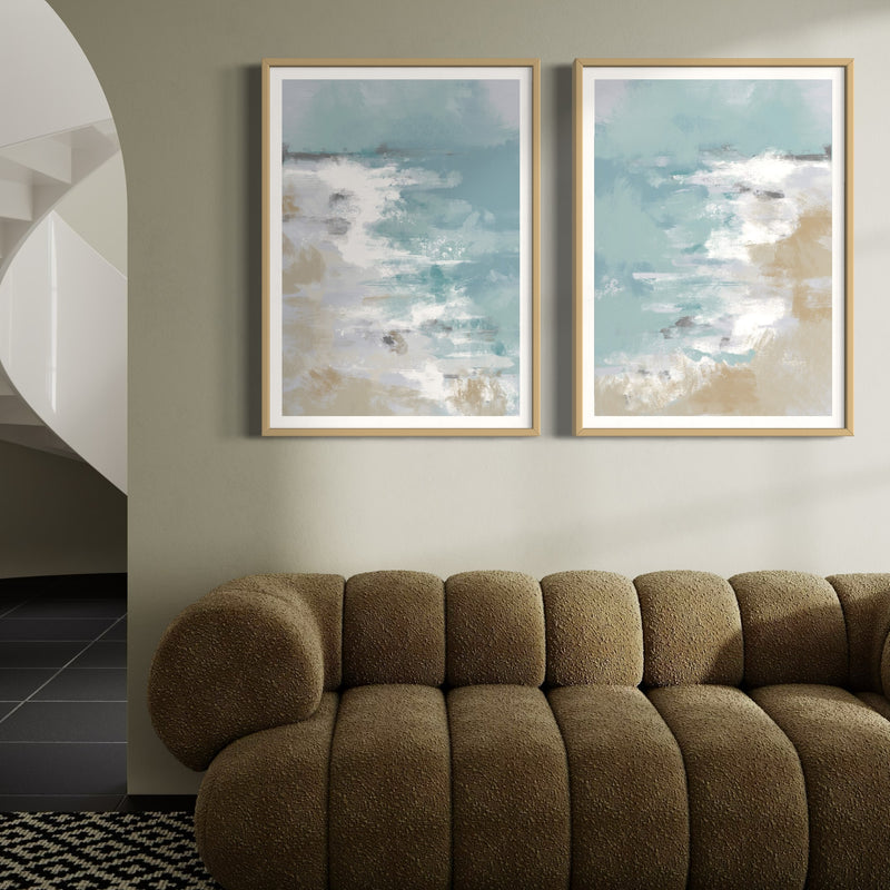 Abstract Art set of 2 prints - Ocean Days