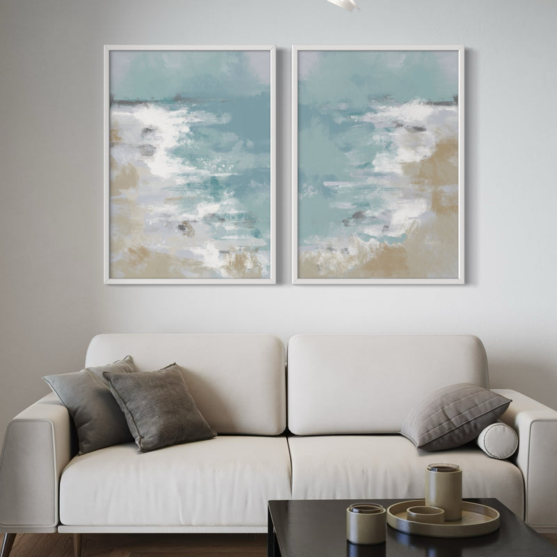 Abstract Art set of 2 prints - Ocean Days