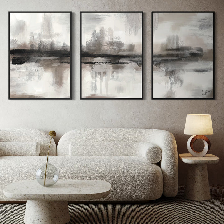 Set of 3 Framed Canvas - Geneva