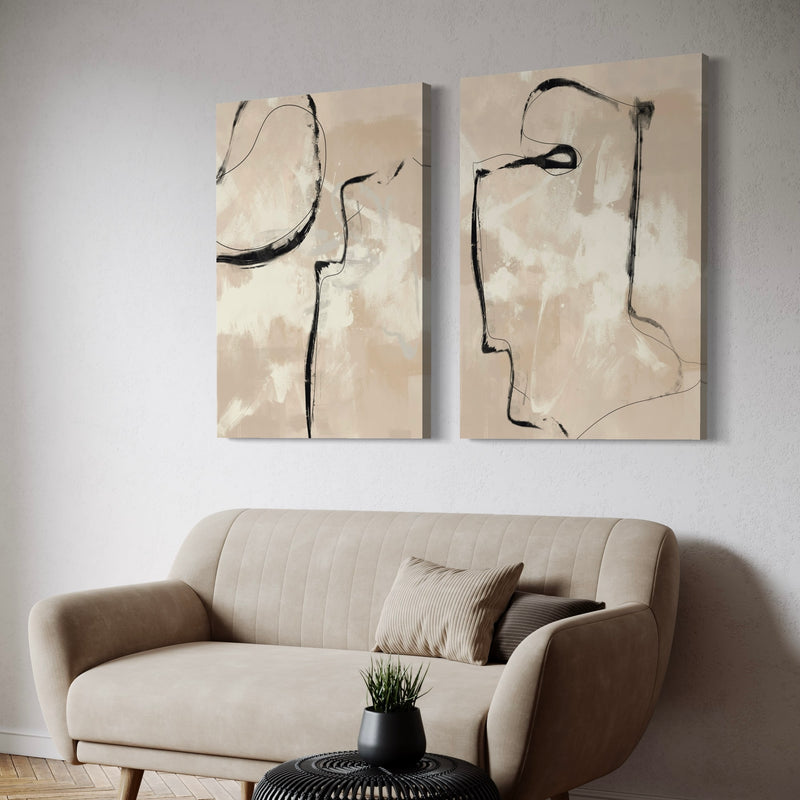 Abstract Canvas Set of 2 - Paris