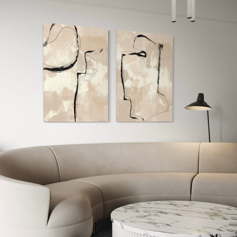 Abstract Canvas Set of 2 - Paris