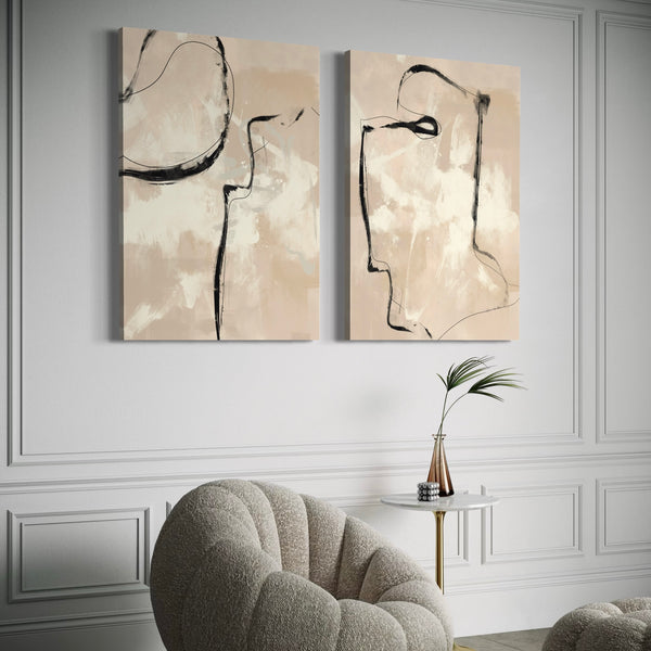 Abstract Canvas Set of 2 - Paris