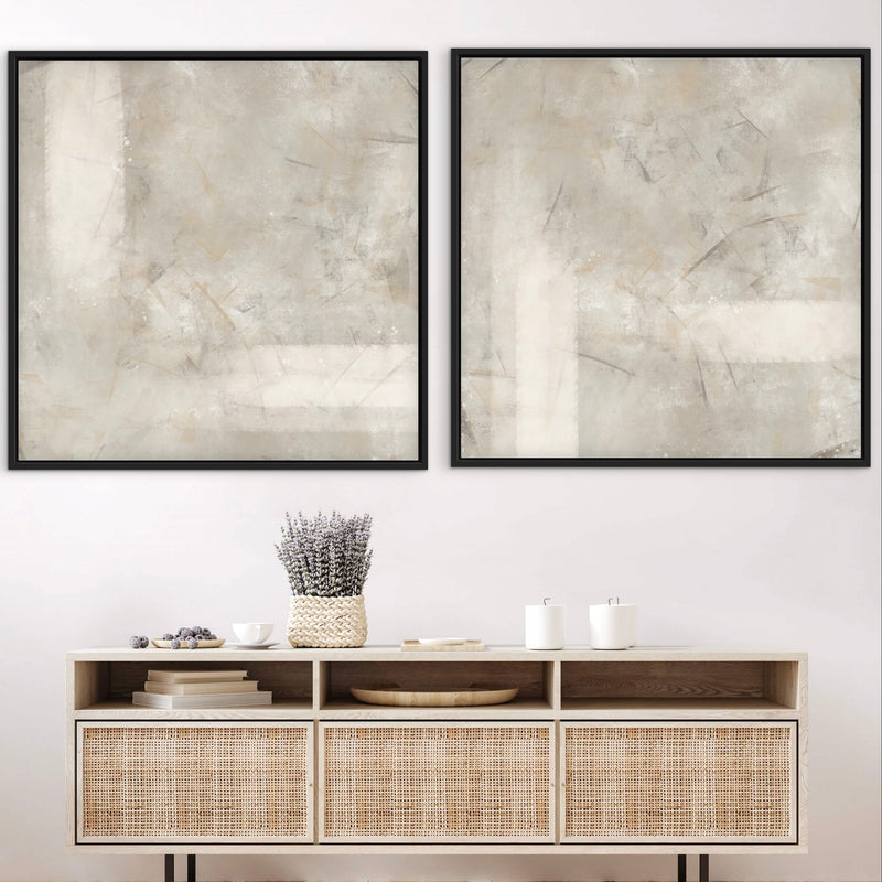 Framed Canvas Set of 2 - Copenhagen Grey