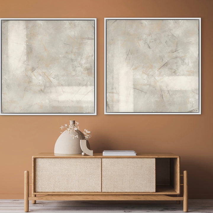 Framed Canvas Set of 2 - Copenhagen Grey