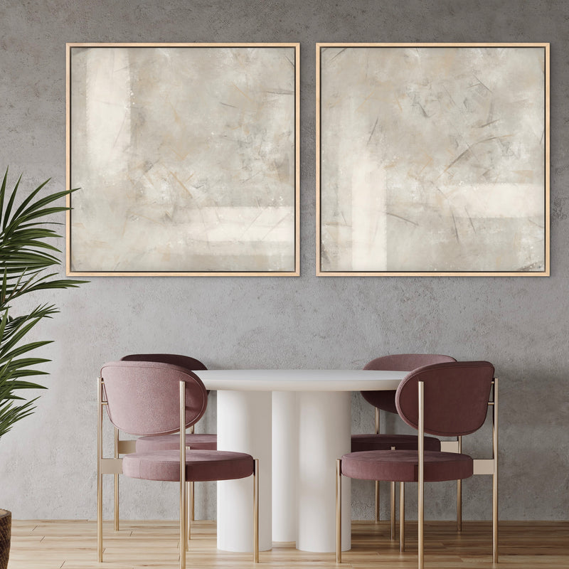 Framed Canvas Set of 2 - Copenhagen Grey