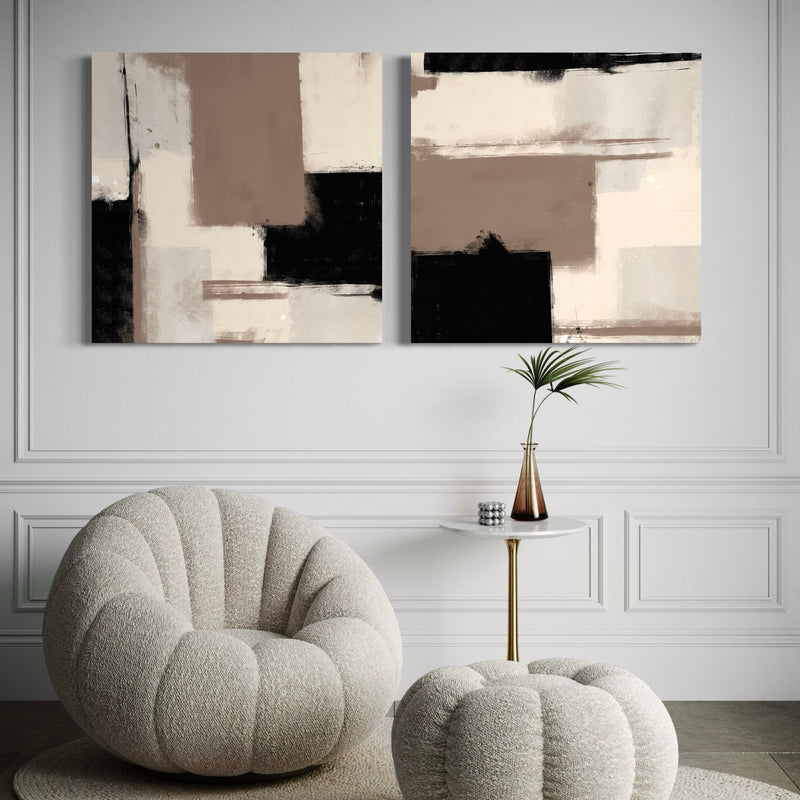 Abstract Canvas Set of 2 - Oslo