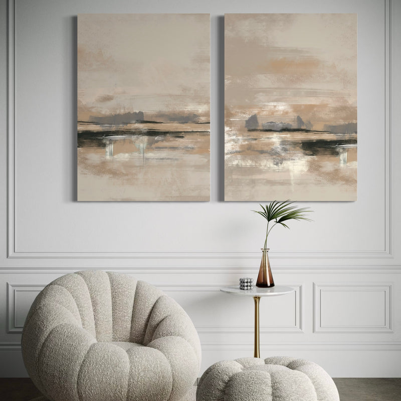 Abstract Canvas Set of 2 - Rome