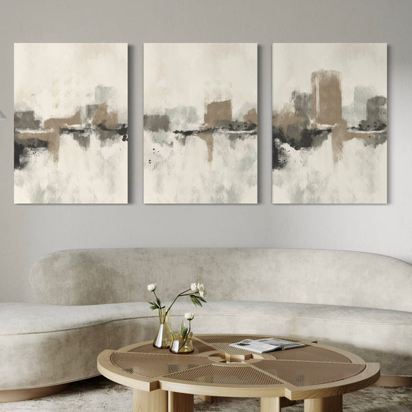 Abstract Canvas Set of 3 - Dubrovnik