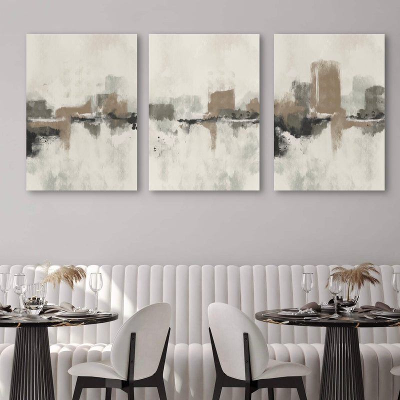 Abstract Canvas Set of 3 - Dubrovnik