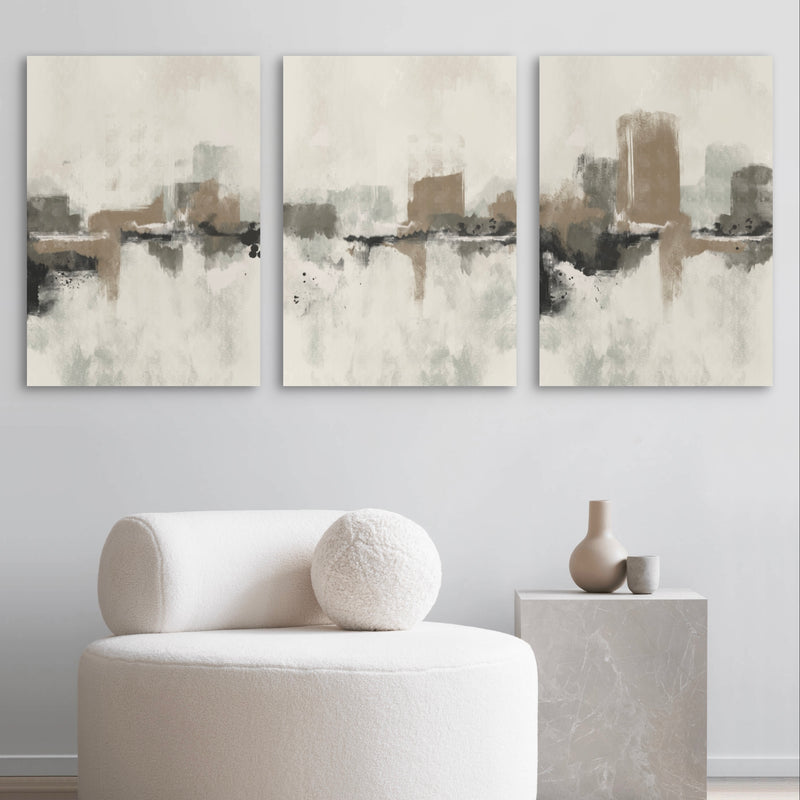 Abstract Canvas Set of 3 - Dubrovnik