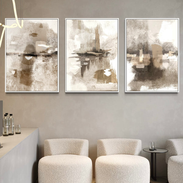 Set of 3 Framed Canvas - Portofino