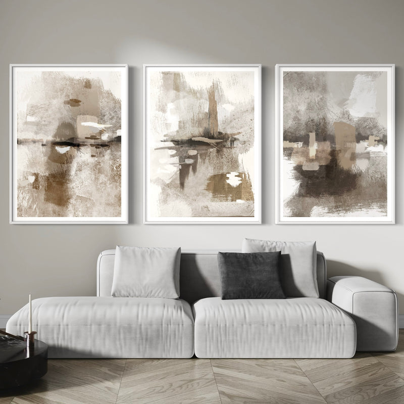 Abstract Art set of 3 prints - Portofino