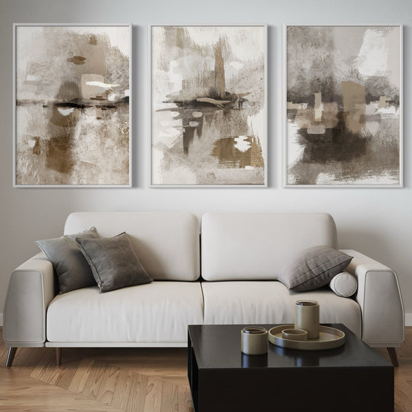Abstract Art set of 3 prints - Portofino