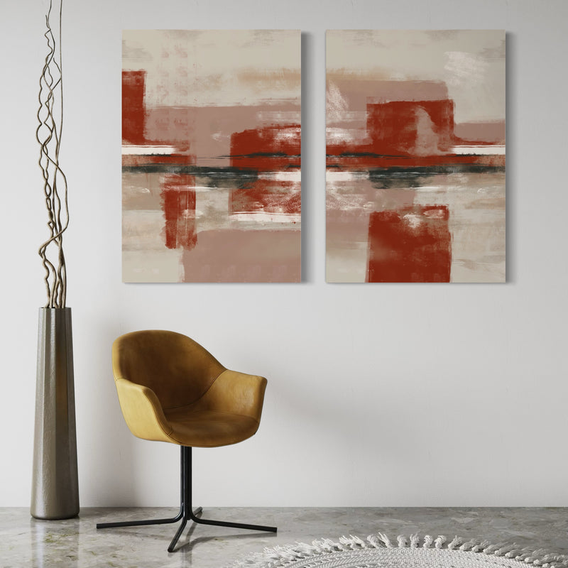 Abstract Canvas Set of 2 - Tribeca