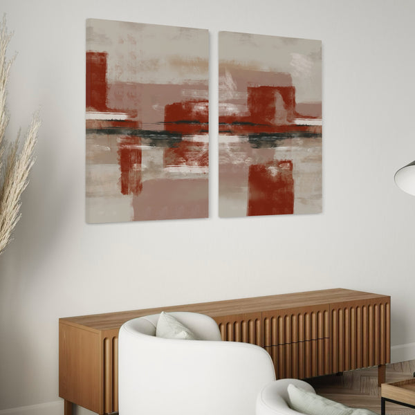 Abstract Canvas Set of 2 - Tribeca