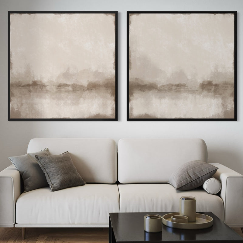 Framed Canvas Set of 2 - Misty Morning