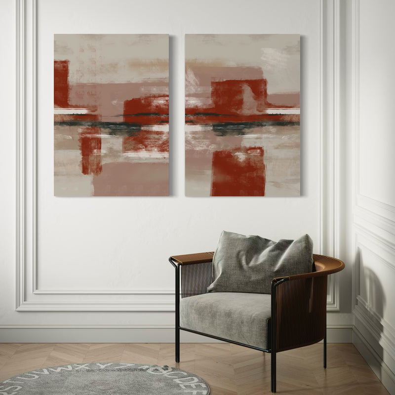 Abstract Canvas Set of 2 - Tribeca