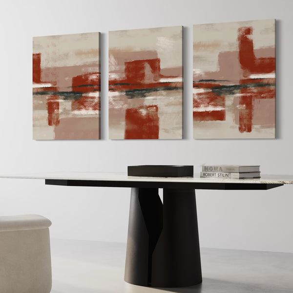 Abstract Canvas Set of 3 - Tribeca