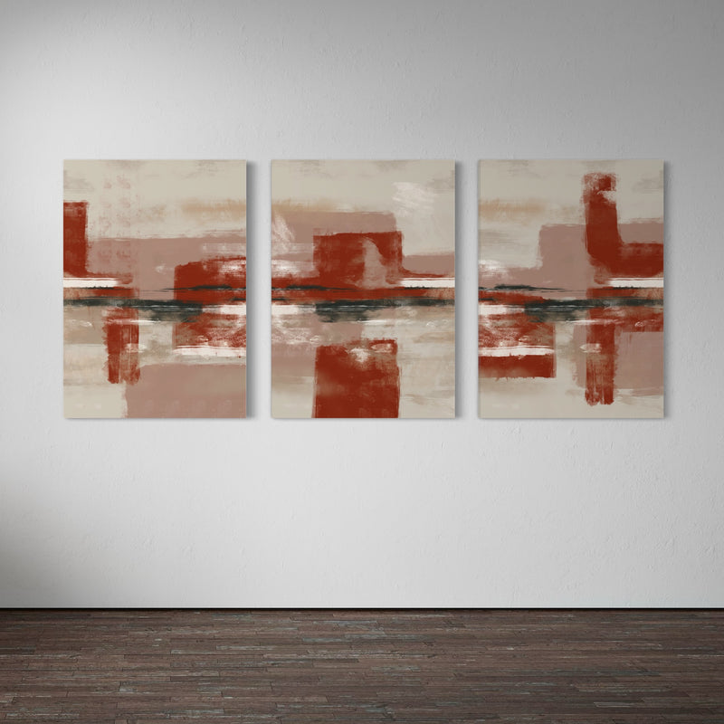 Abstract Canvas Set of 3 - Tribeca