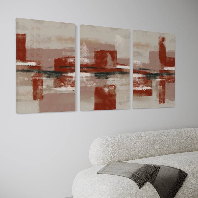 Abstract Canvas Set of 3 - Tribeca