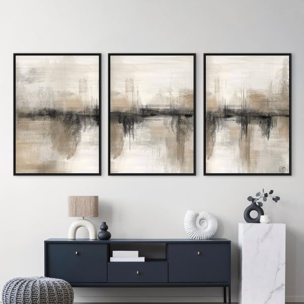 Set of 3 Framed Canvas - Nude Heaven