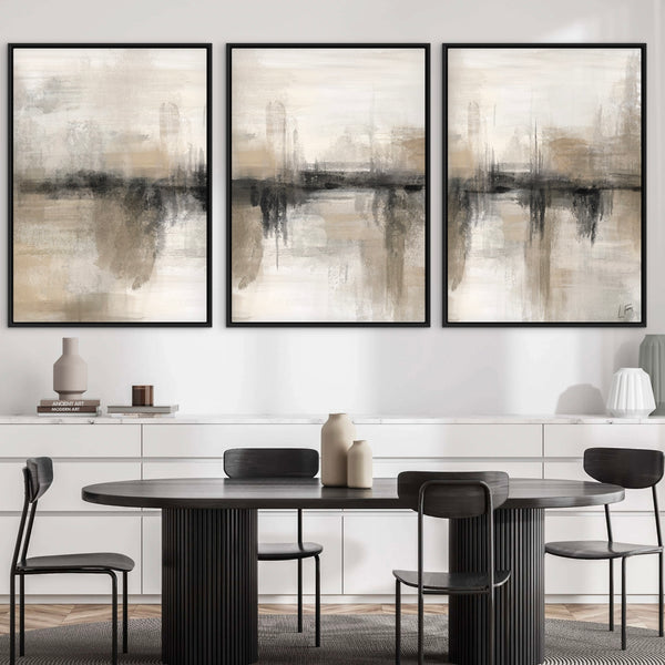 Set of 3 Framed Canvas - Nude Heaven