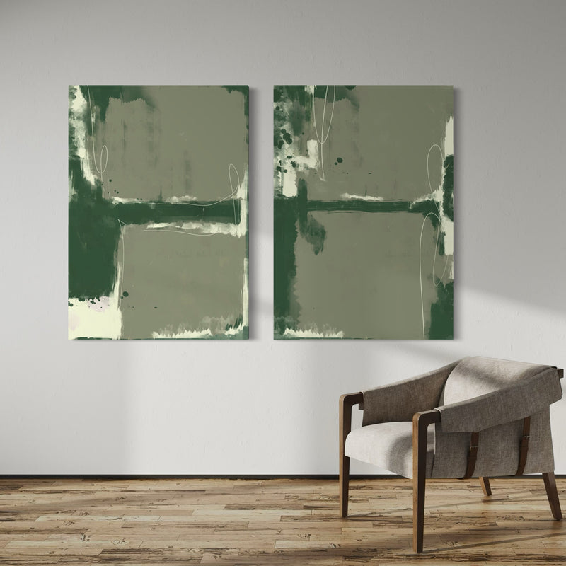 Abstract Canvas Set of 2 - Soho