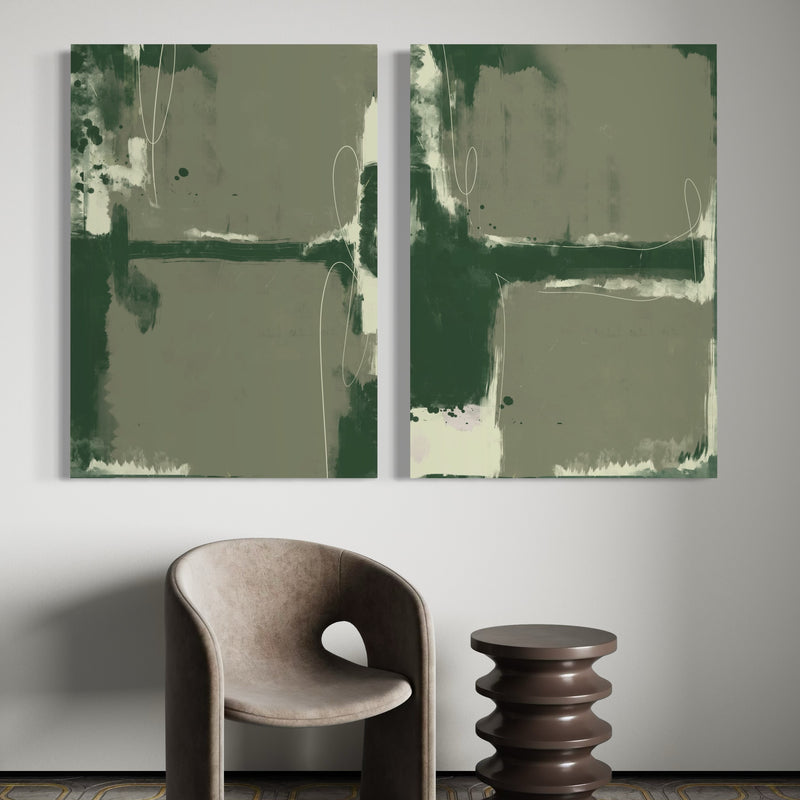 Abstract Canvas Set of 2 - Soho