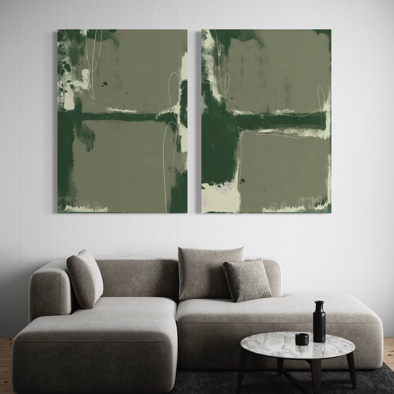 Abstract Canvas Set of 2 - Soho