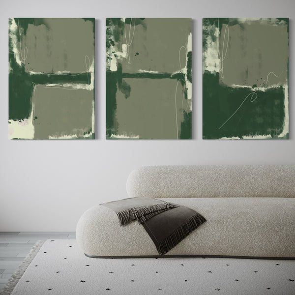 Abstract Canvas Set of 3 - Soho