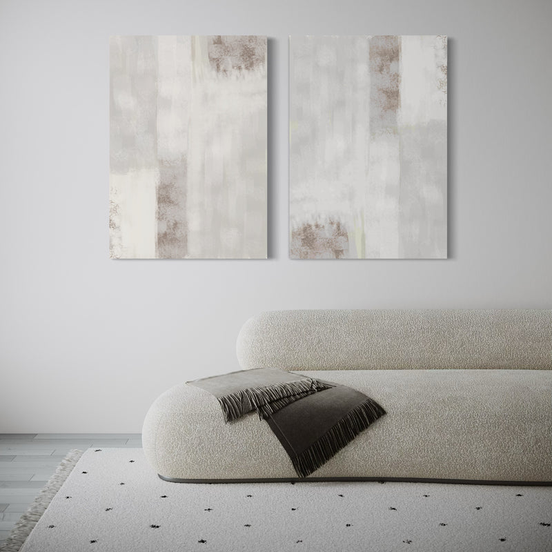 Abstract Canvas Set of 2 - Grey Dreams