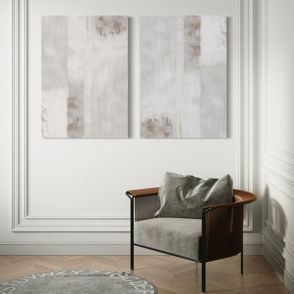 Abstract Canvas Set of 2 - Grey Dreams