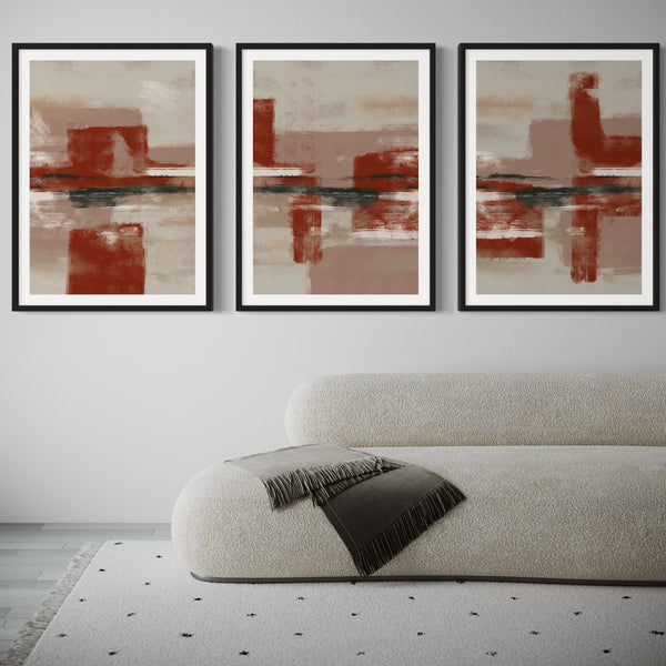 Abstract Art set of 3 prints - Tribeca