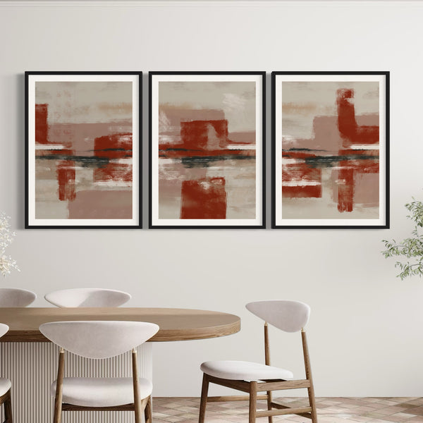 Abstract Art set of 3 prints - Tribeca