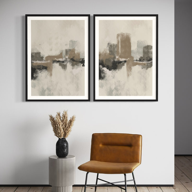 Abstract Art Set of 2 Prints - Dubrovnik