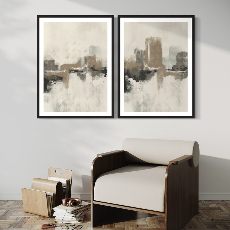 Abstract Art Set of 2 Prints - Dubrovnik