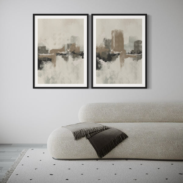 Abstract Art Set of 2 Prints - Dubrovnik