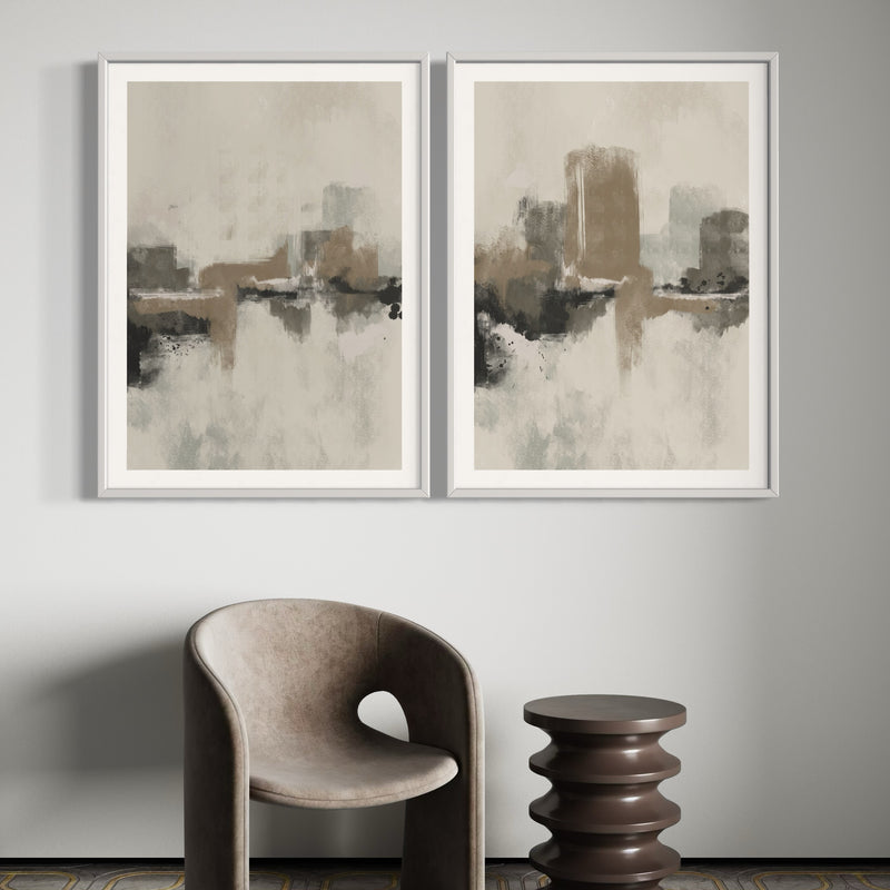 Abstract Art Set of 2 Prints - Dubrovnik