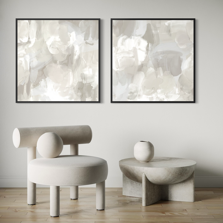 Framed Canvas Set of 2 - Whispered Mist